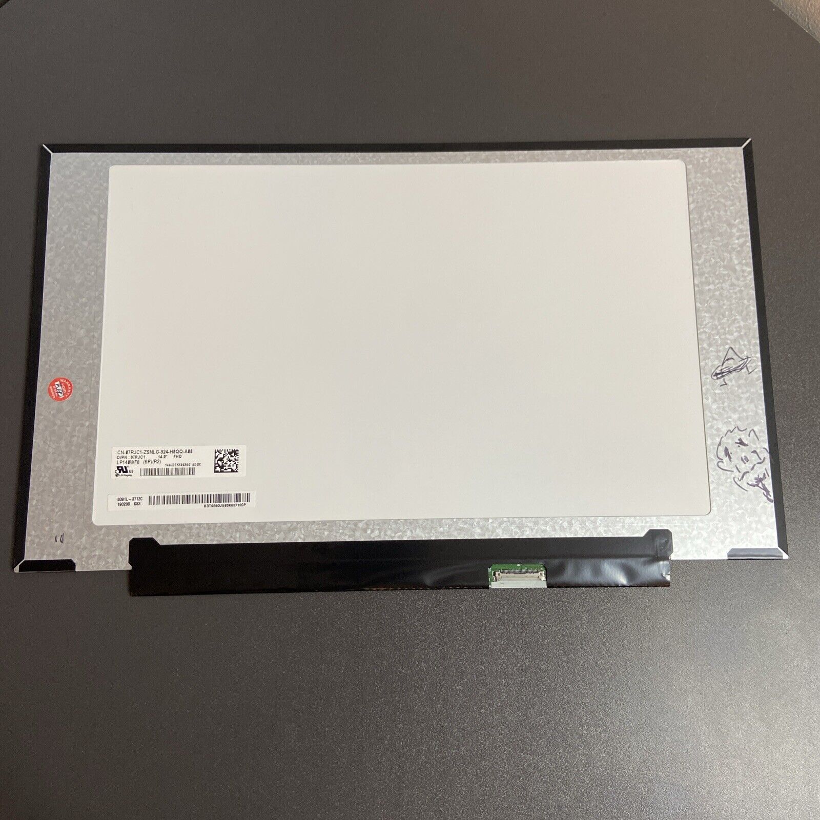 Dell D/PN: 07RJC1 7RJC1 LCD LED Screen 14" FHD Screen