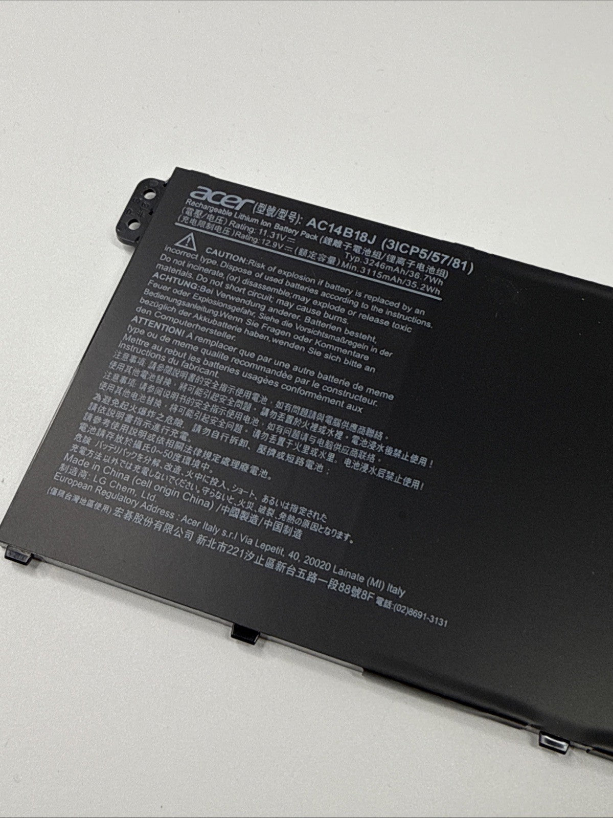 AC14B18J Battery For Laptop Acer  Chromebook N19Q5 Genuine Good Health