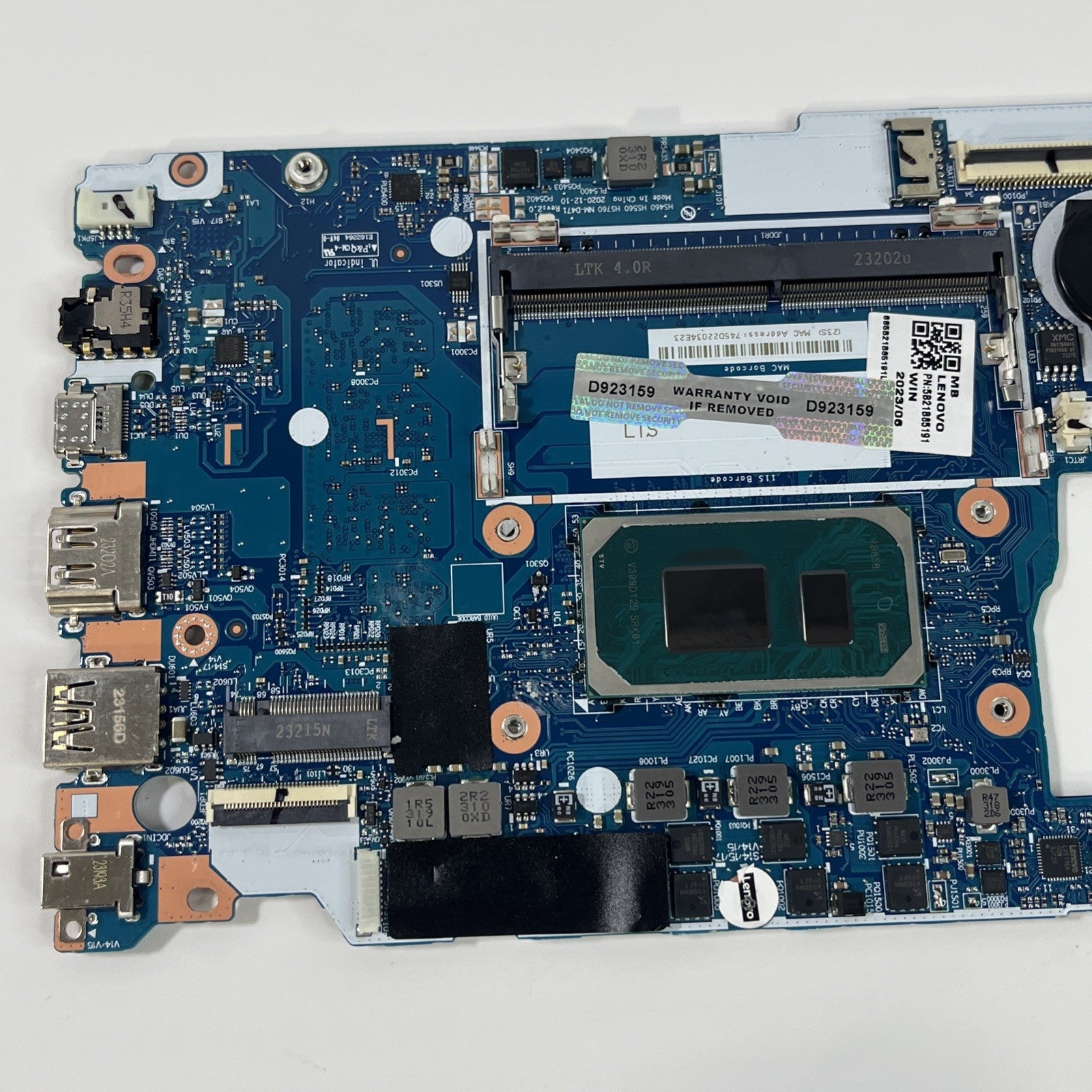 Genuine Lenovo Ideapad 3 15IAu7 Motherboard i7-1255U .faulty No Power