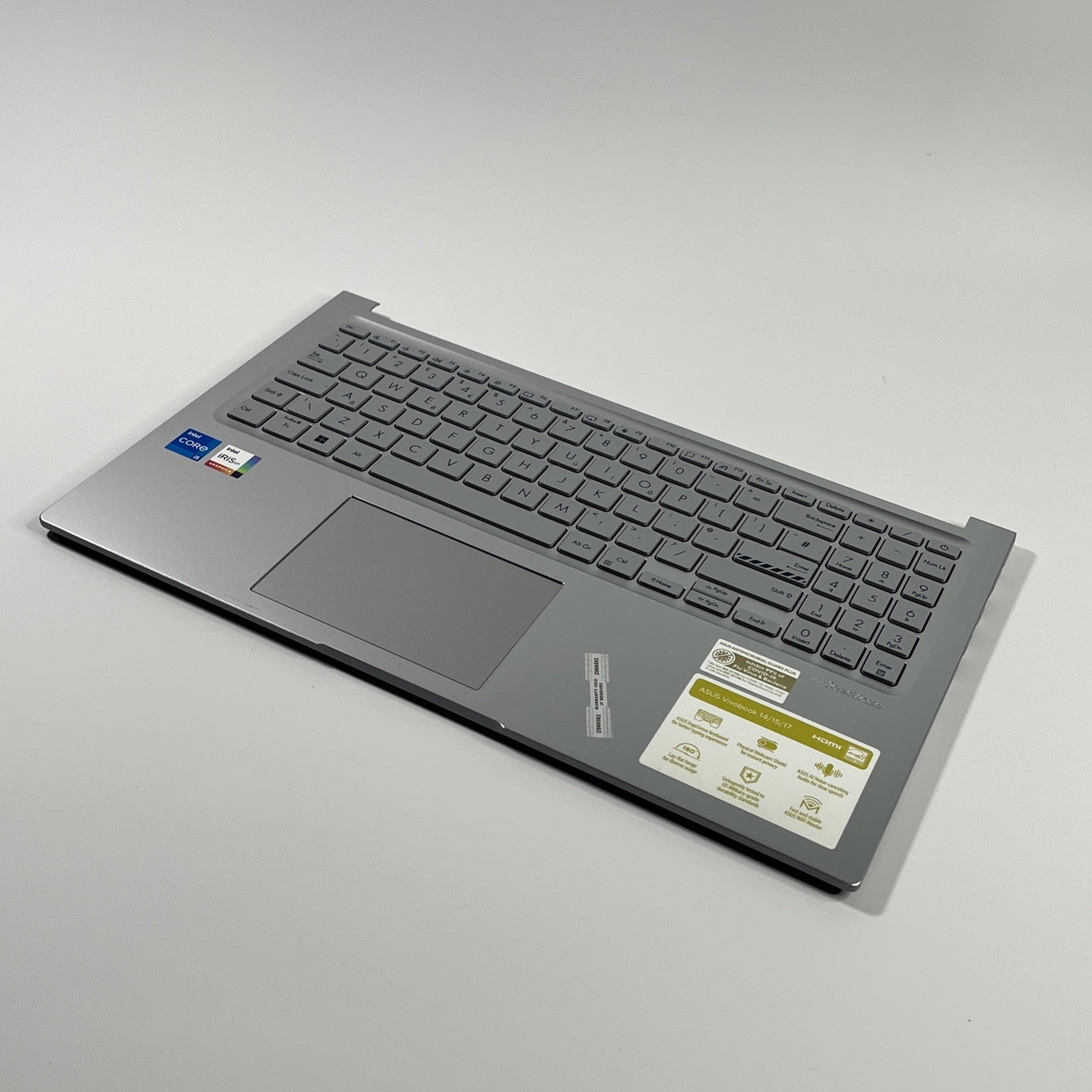 Genuine Silver Asus VB 15 X1504ZA Palmrest, Keyboard& Speaker 13N1-GVM0401.#G A