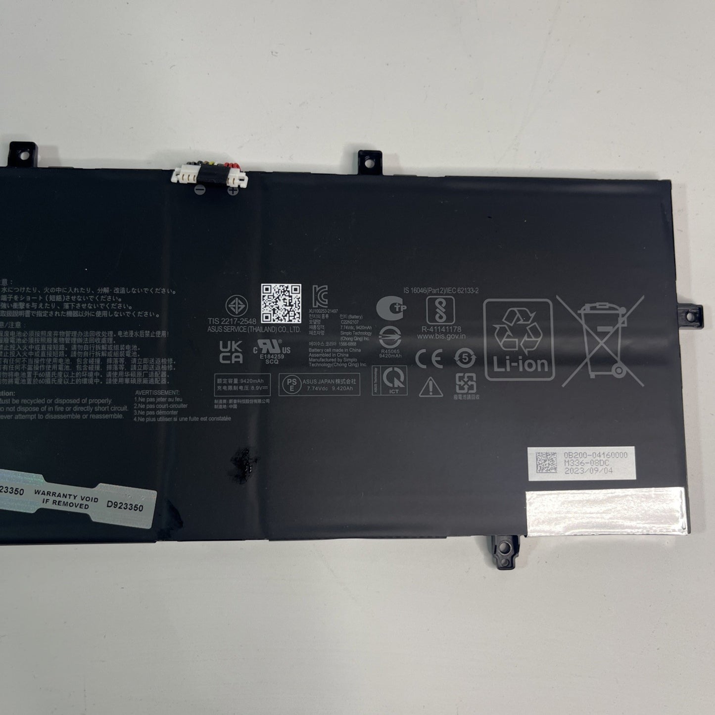 Genuine C22N2107 75Wh Battery for Asus Zenbook 14 Good Health