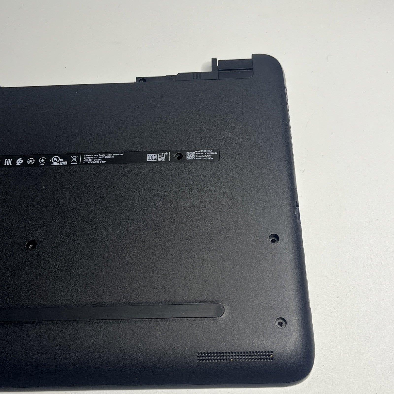 Genuine Black Hp Notebooks 15-AY167SA Bottom Base Cover Case AP1EM000600
