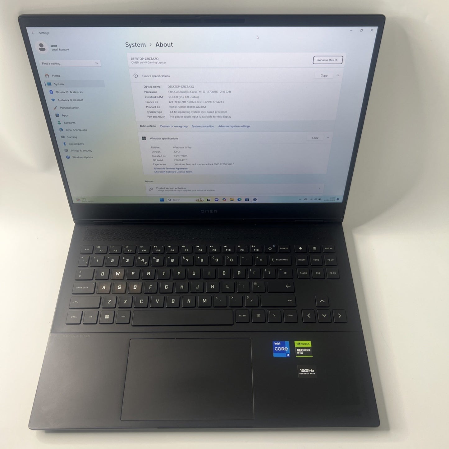 HP OMEN 16 (16-u0004na) Gaming Laptop – Intel Core i7 16GB RAM 1TB SSD RTX 4060