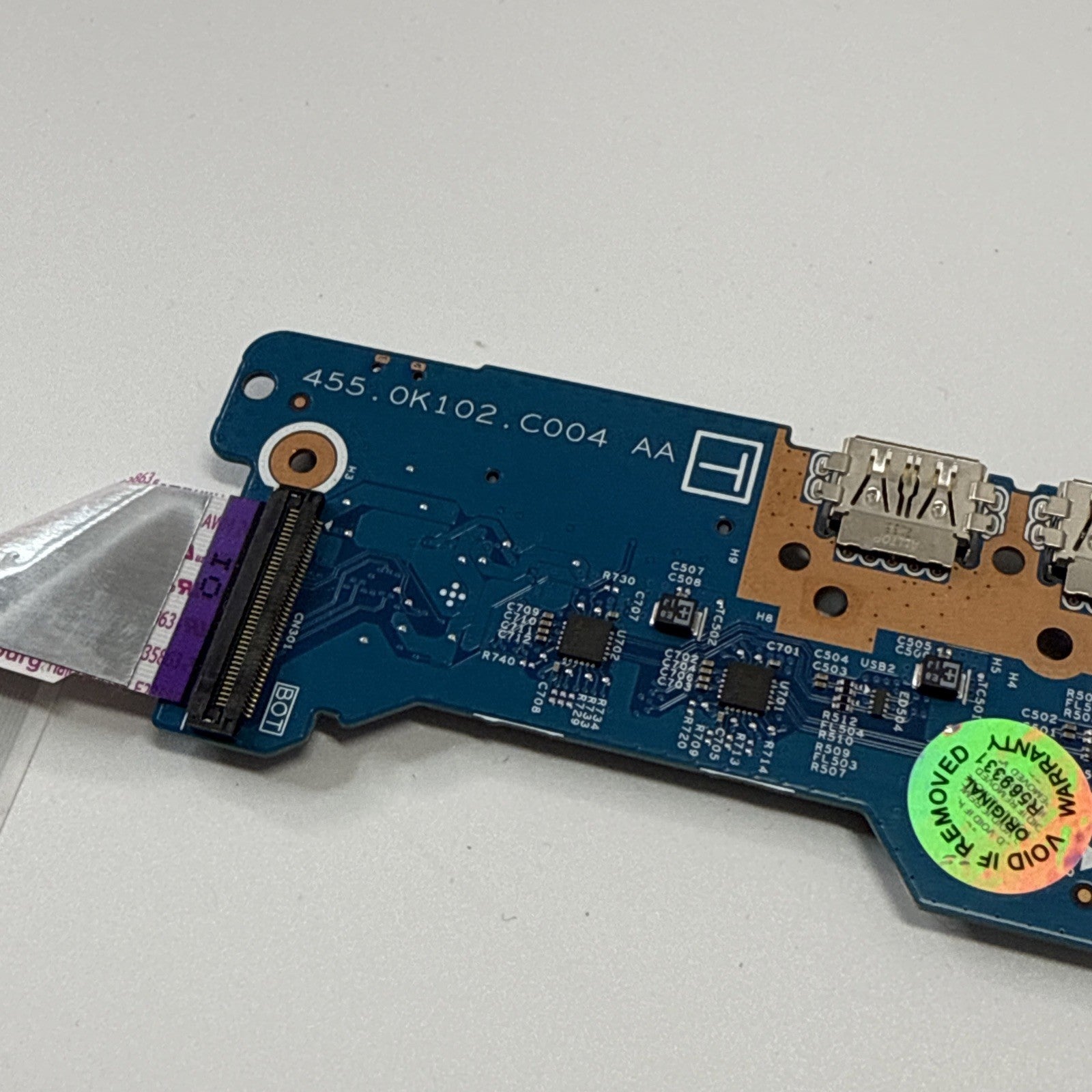 Lenovo Ideapad Flex 5 15IIL05 USB I/O Port Board 455.0K102.C004 AA & Cable