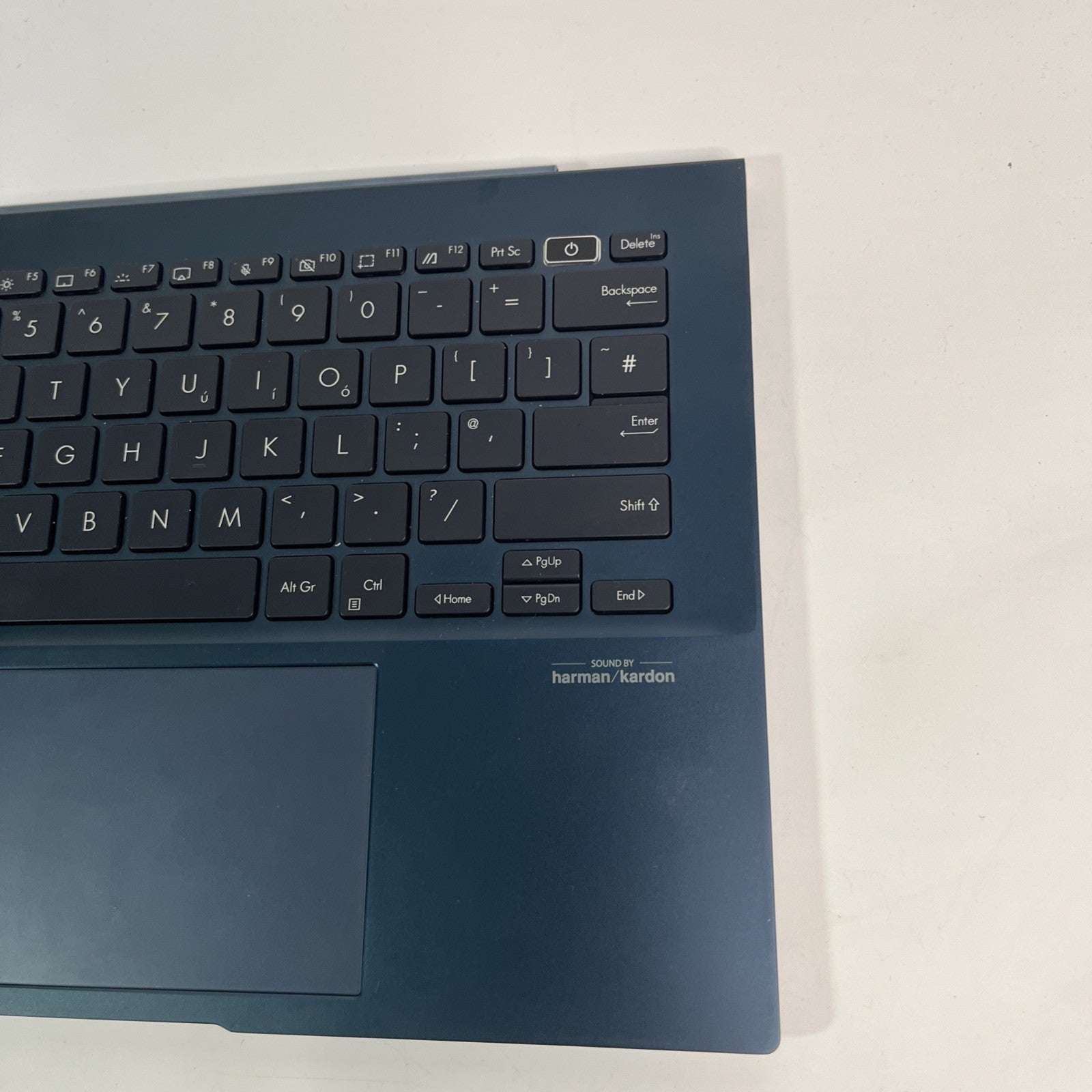 Blue ASUS ZENBOOK 14 FLIP OLED UX3402V Palmrest, Keyboard ,speaker & Touchpad.
