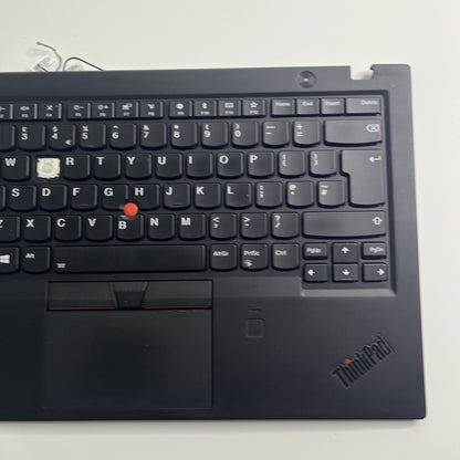Genuine black Lenovo ThinkPad X1 Carbon 6th Gen Complete UK Palmrest.Missing Key