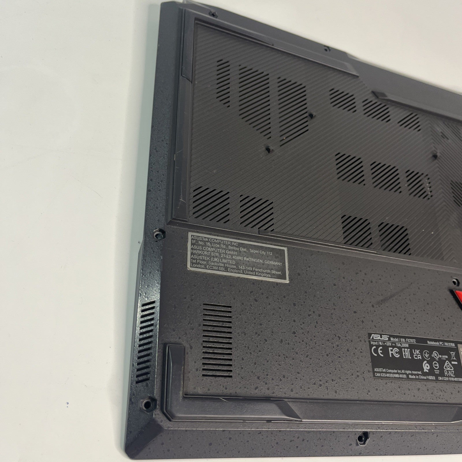 Genuine Black ASUS TUF Gaming F17 FX707ZC4 Bottombase 3CNJKBAJN00