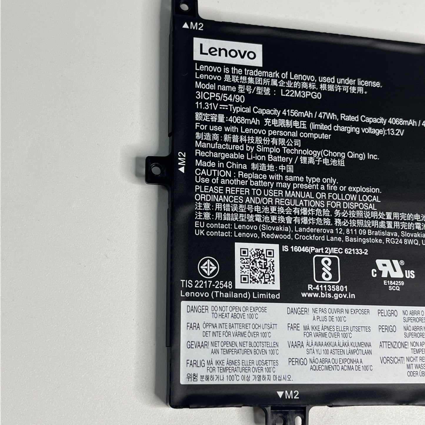 Genuine Lenovo Ideapad Slim 3 14M868 Battery L22D3PG0 L22M3PG0 L22C3PG0 L22X3pg0