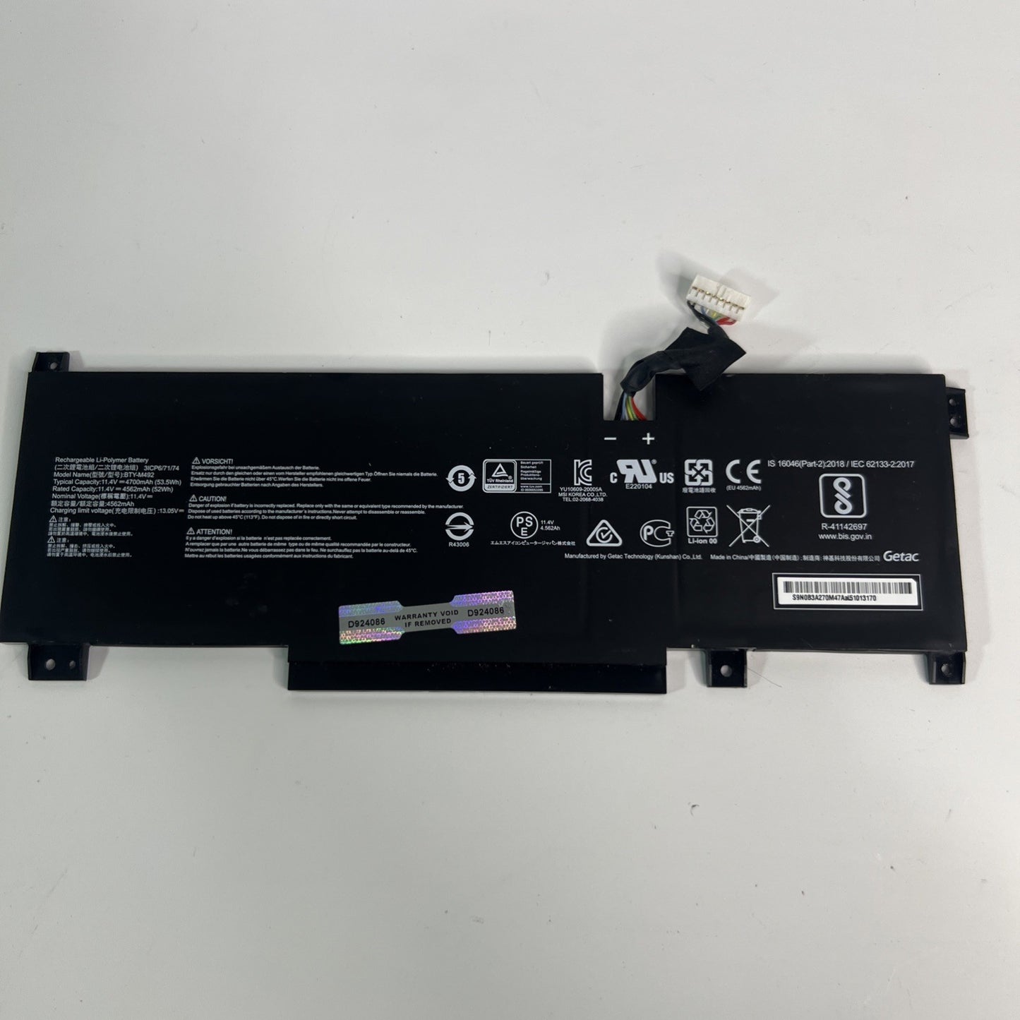 MSI Katana GF76 12UE Genuine Battery – Very Good Health BTY-M492