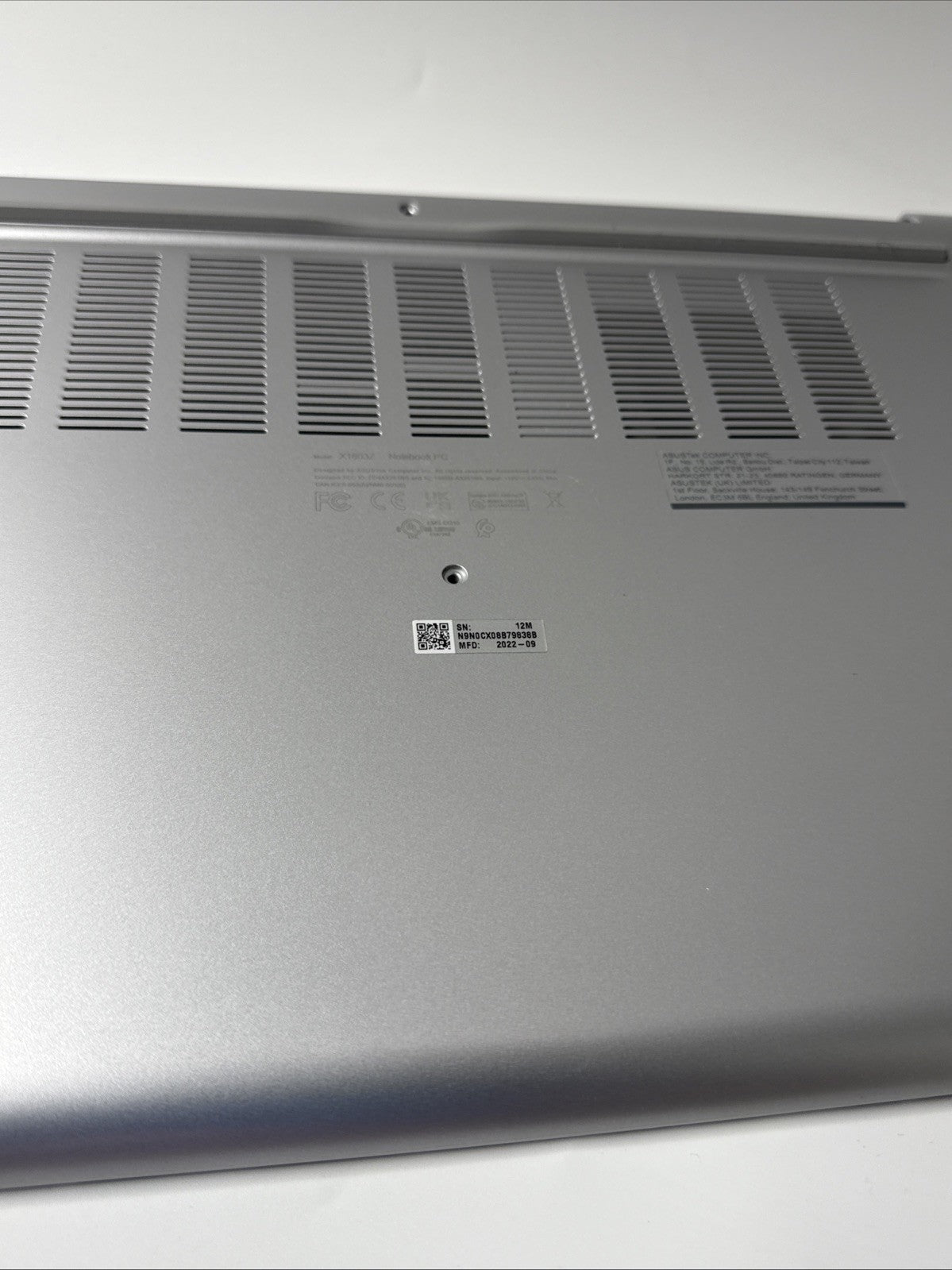 ASUS Vivobook 16X X1603Z bottom base case housing 3PXJIBAJN10
