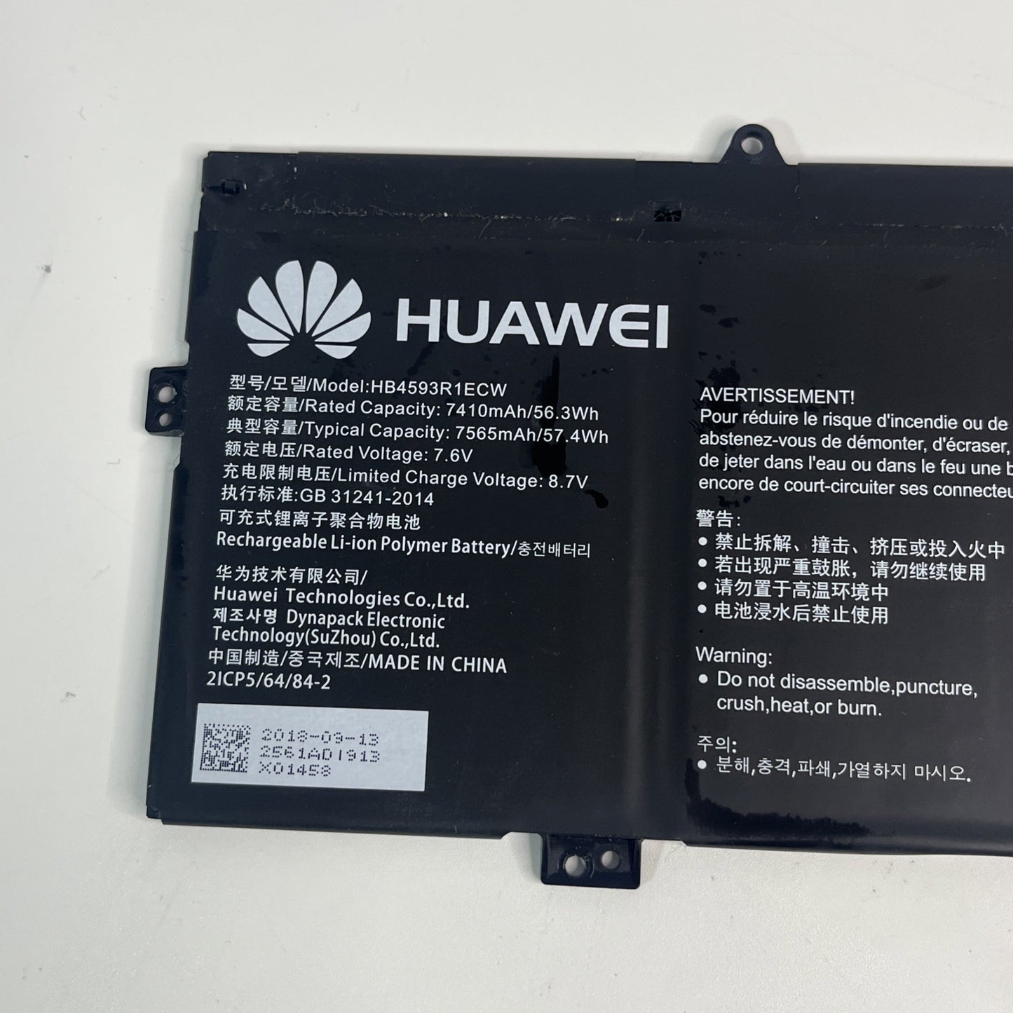 HB4593R1ECW- Laptop Battery for Huawei MateBook 14 2020 2021 AMD KLVL-WFH9