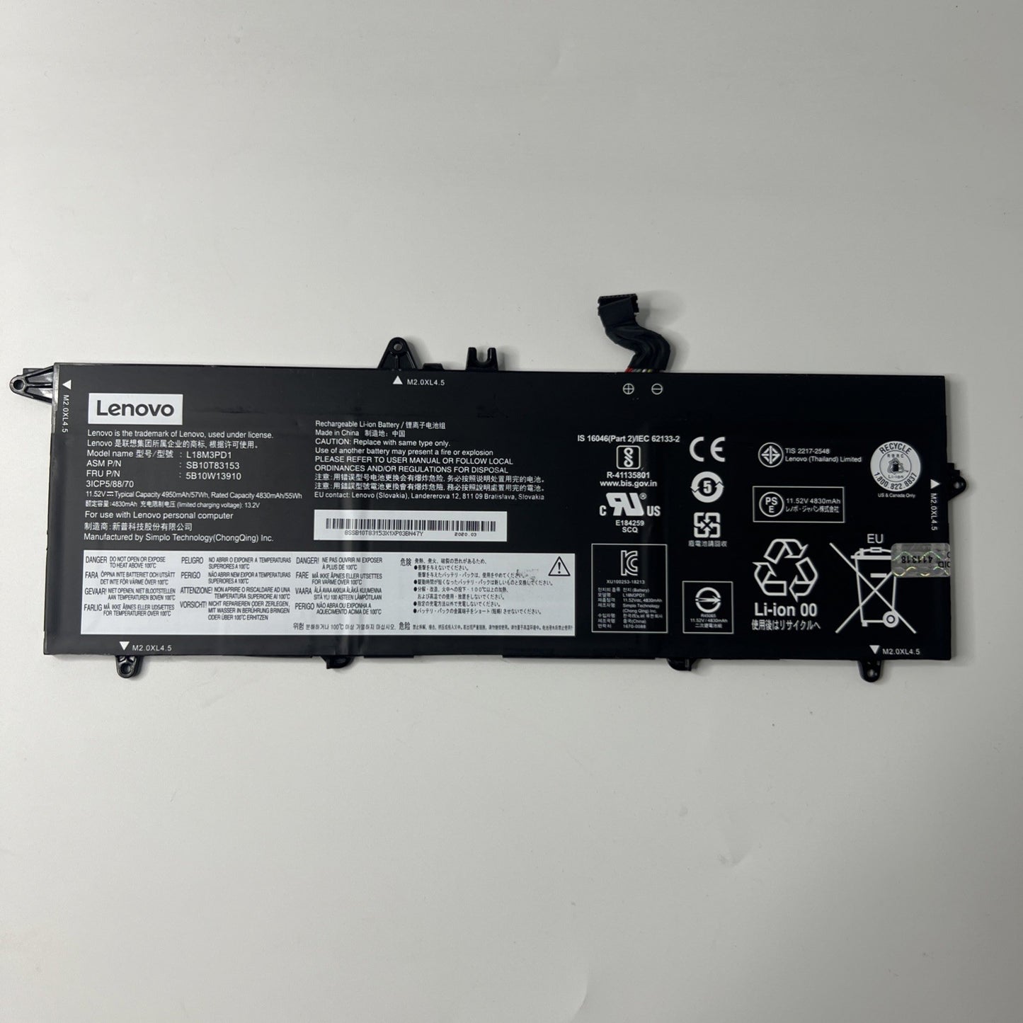 Genuine Lenovo THINKPAD T14S T490S T495S Battery 20QJ 20QK 20UH 20UJ L18L3PD1