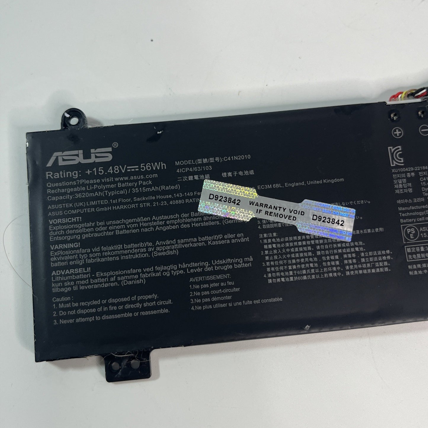 Genuine C41N2010 56Wh Battery for ASUS Tuf F17 FX707ZV Good Health