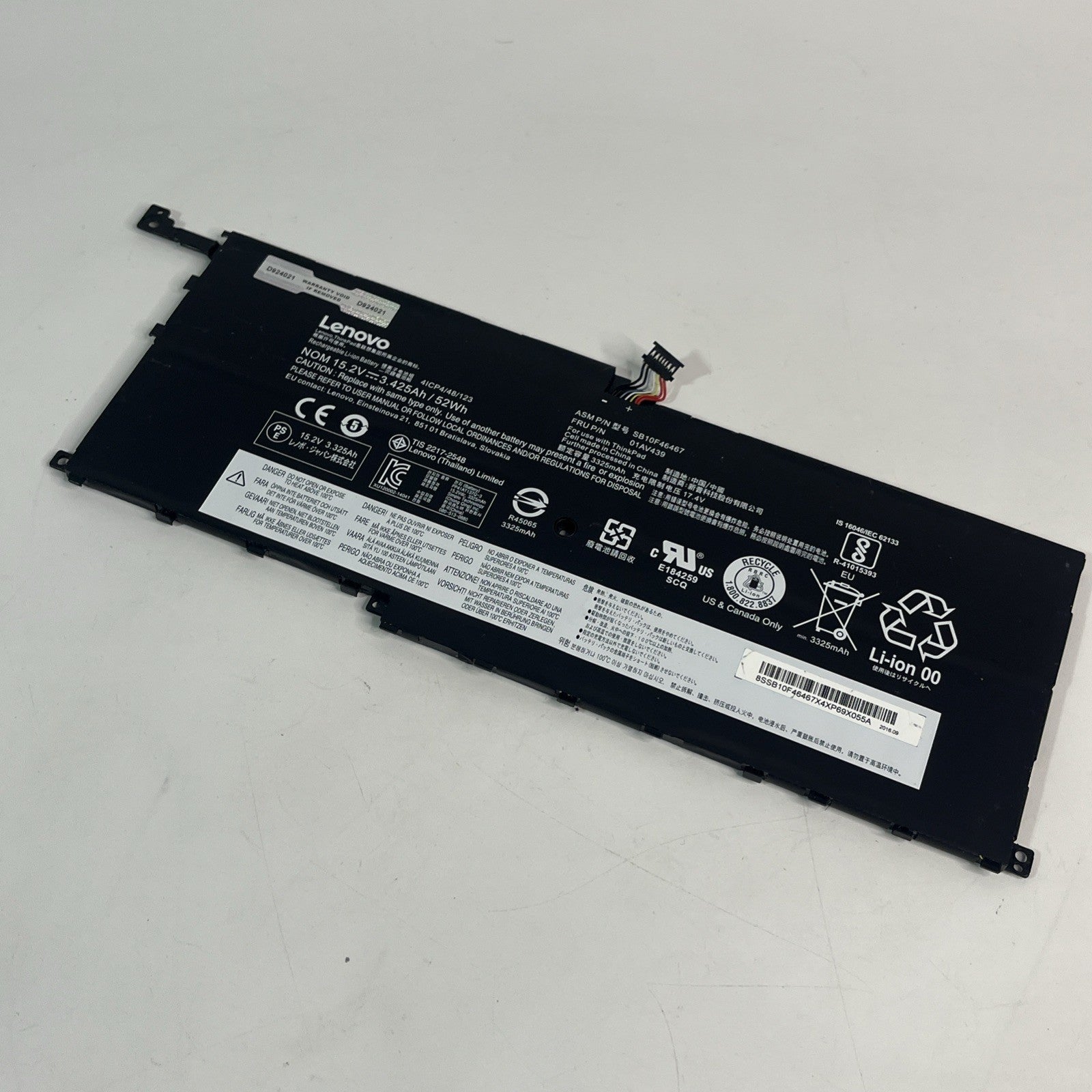 Genuine Lenovo ThinkPad X1 Yoga Gen 1 Battery Sb10F46467