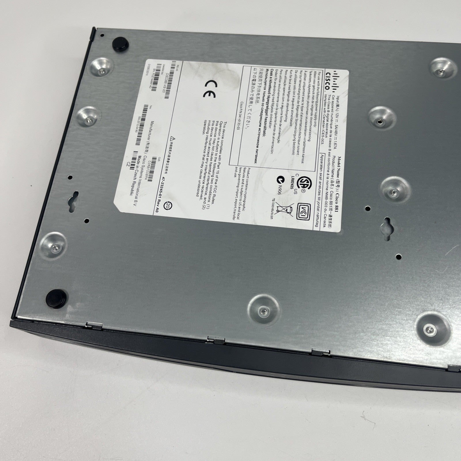 CISCO 881 Router IP Services Ethernet 800 Series