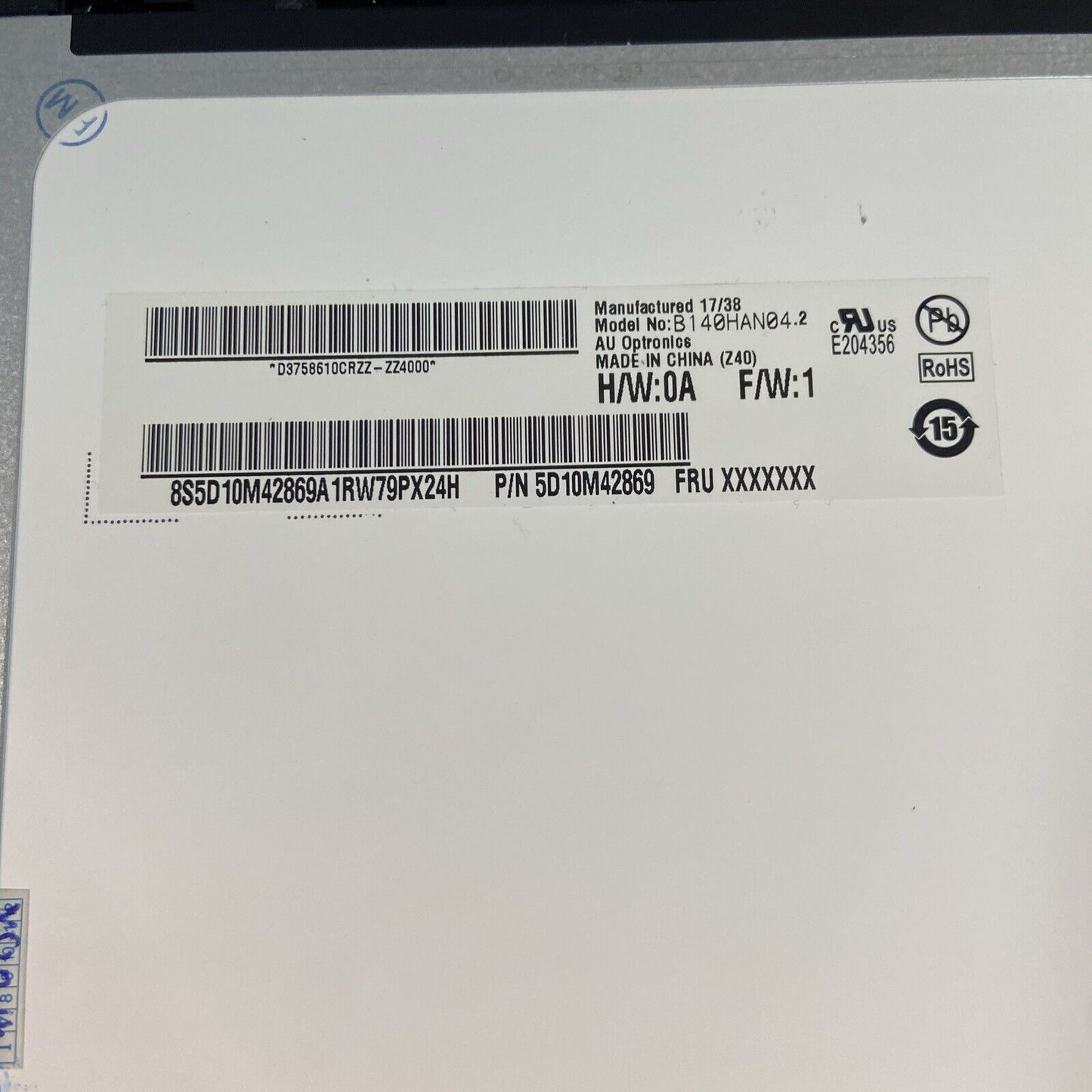 Lenovo Flex 5-15 5-1570 15.6 FHD LCD Touch Screen Digitizer Assembly+Bezel 80XB