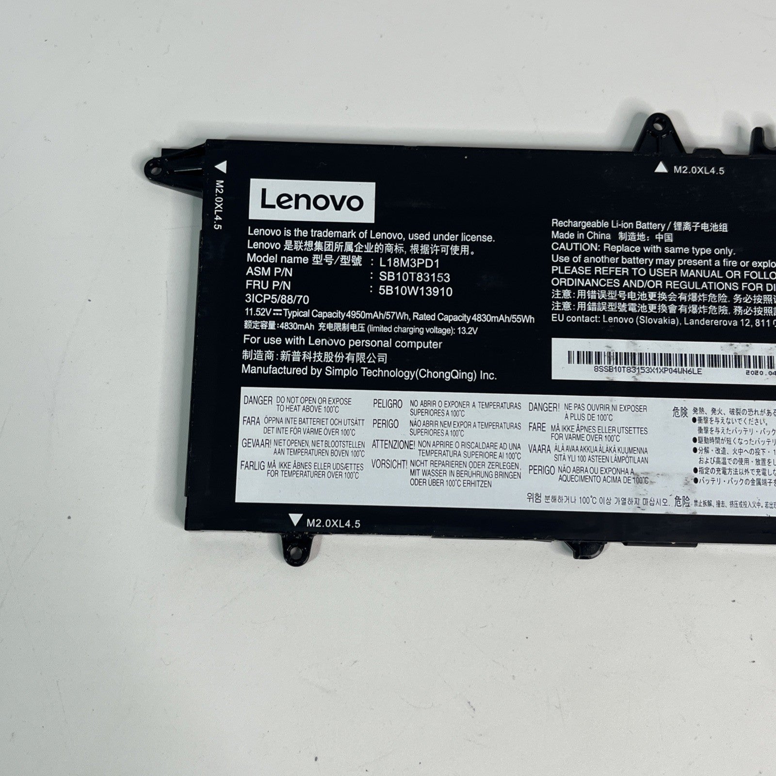 Genuine L18M3Pd1 Battery for Lenovo T14s Good Health