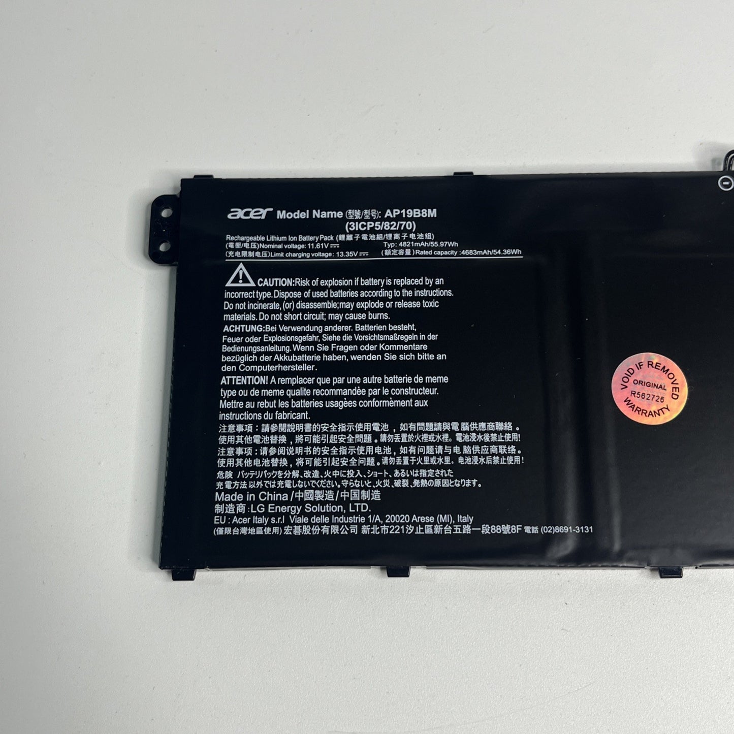 Genuine Acer chromebook spin 714 n22q10 battery AP19B8M