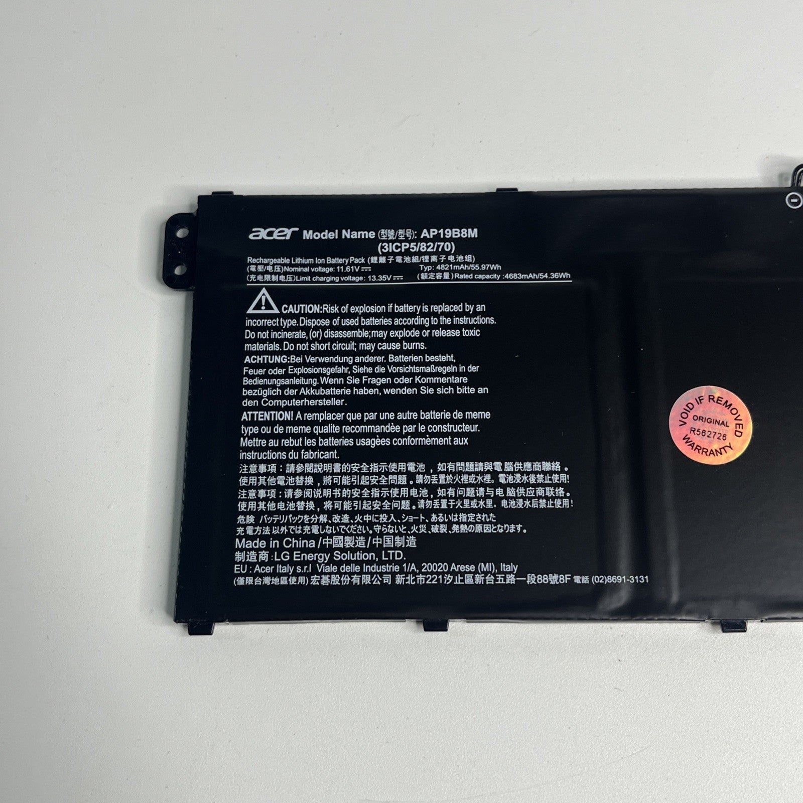 Genuine Acer chromebook spin 714 n22q10 battery AP19B8M