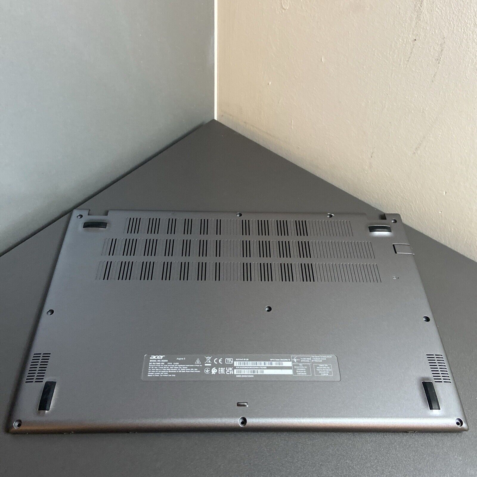 Acer Aspire A515-47 Bottom Base Cover Lower Case AP3TY000300 Grey
