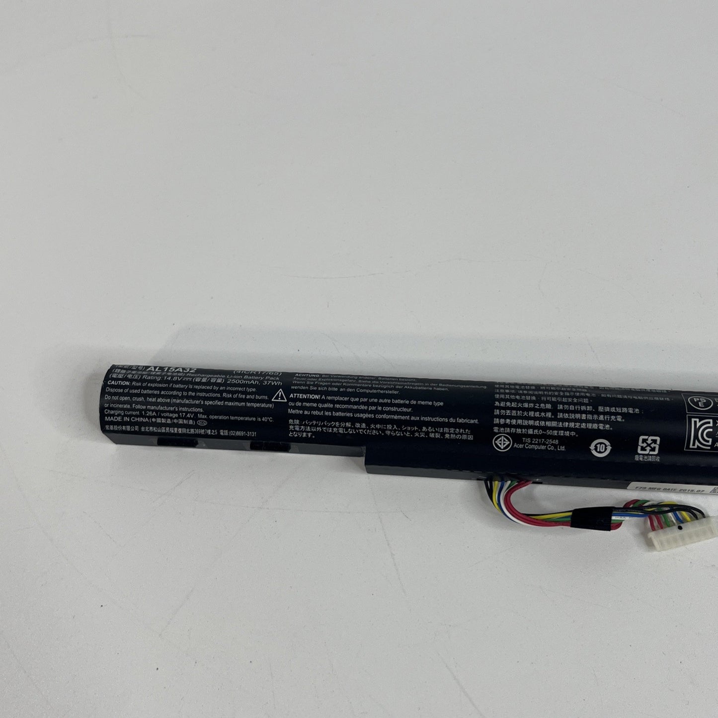 Genuine Acer Aspire V3-574  Laptop Battery AL15A32 Battery Health: Good