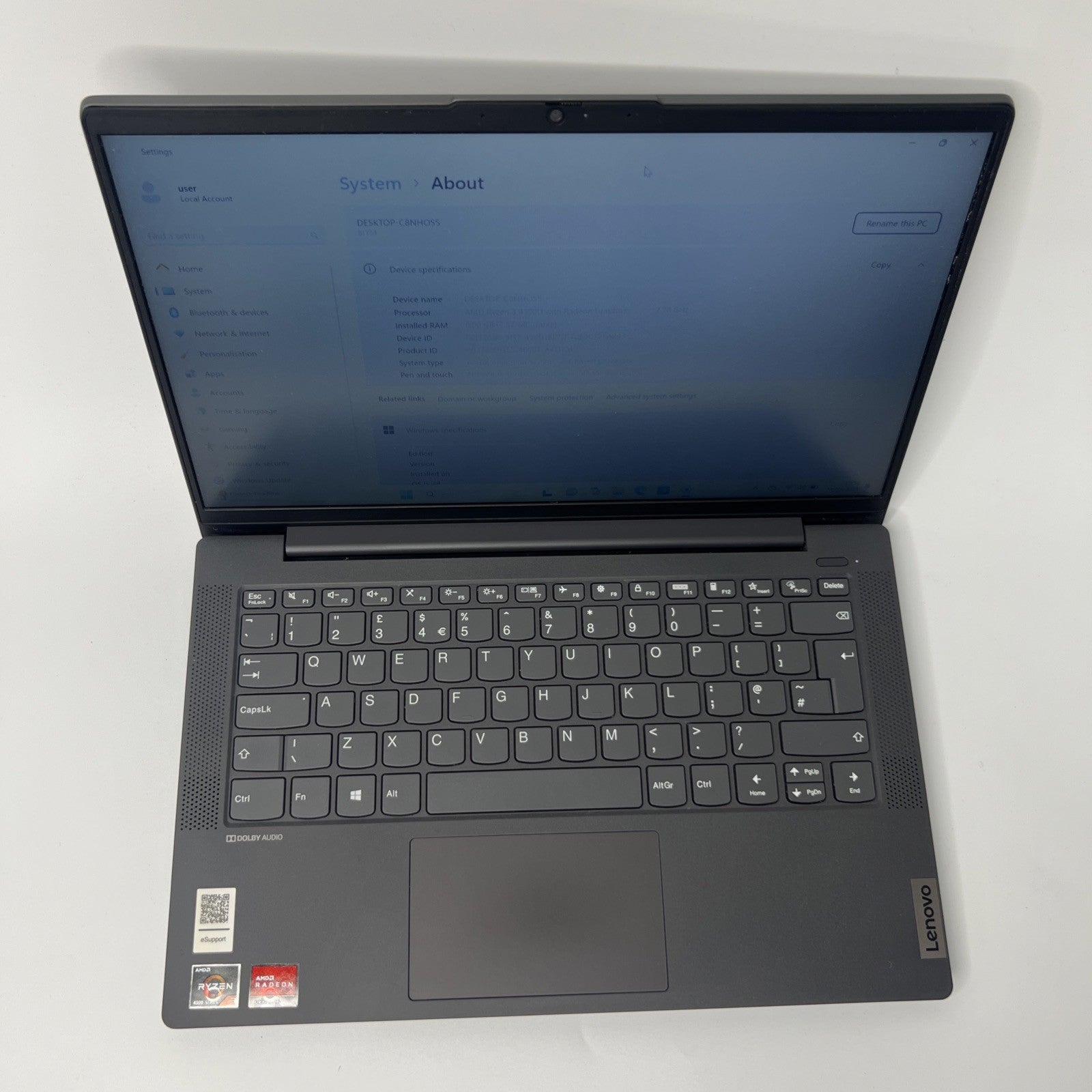 Lenovo IdeaPad 5 14ARE05 AMD Ryzen 3 4300U 8GB 128GB 14 Inch Windows 11 Laptop