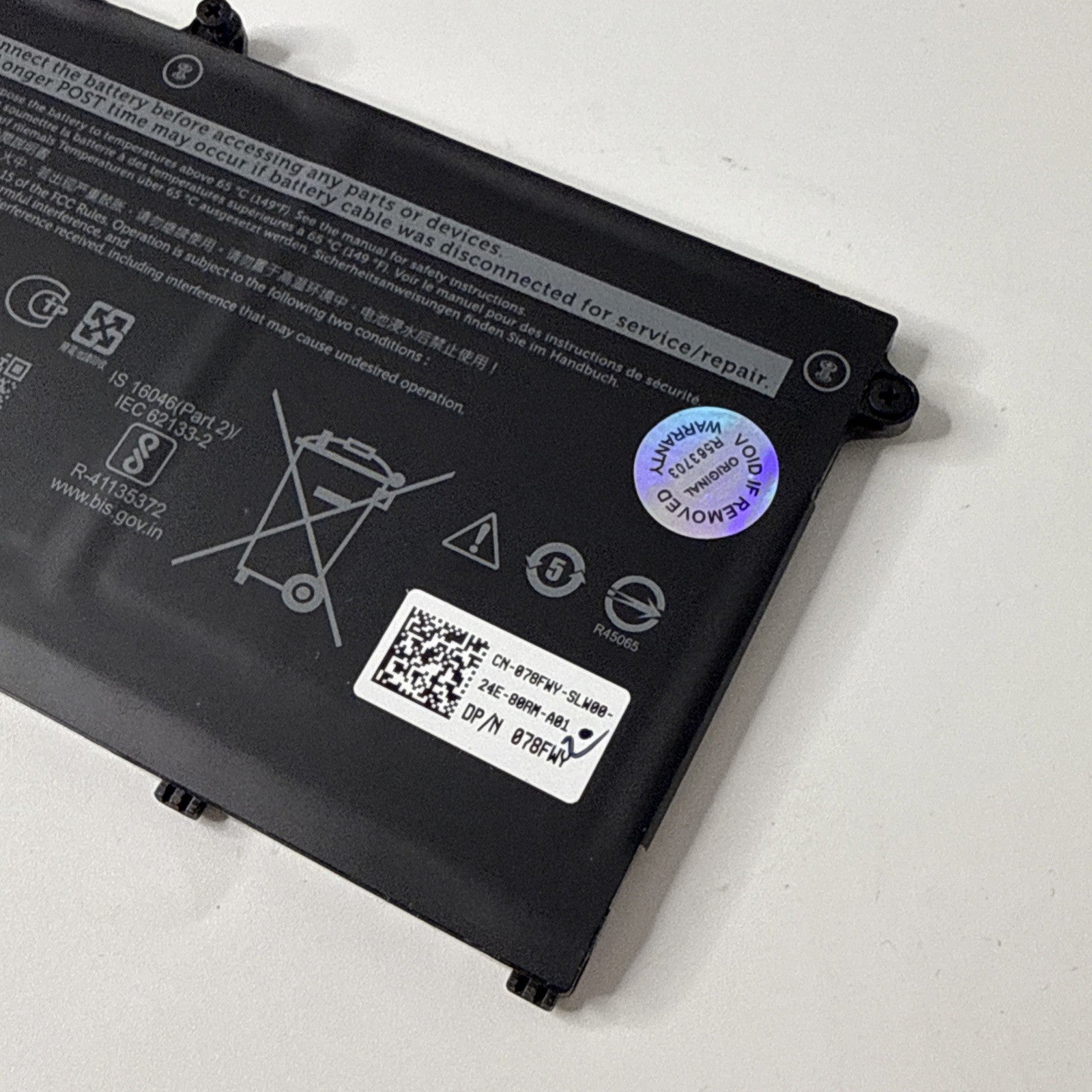 M69D0 Dell Latitude 5530 Genuine Battery 078FWY 41Wh (GOOD HEALTH)