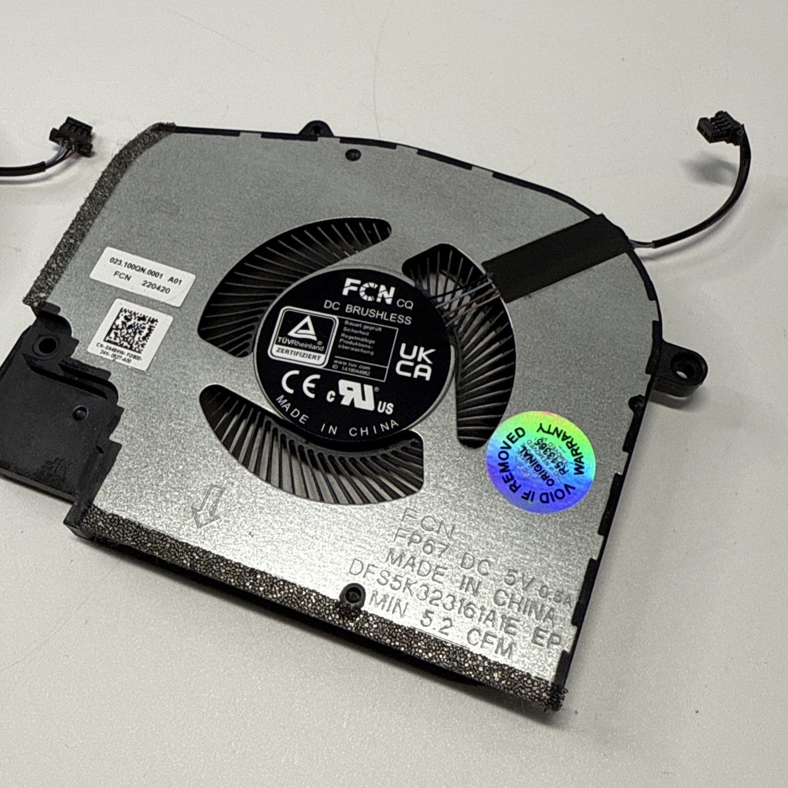 Dell Inspiron 16 Plus 7620 CPU Cooling Fans Set Left + Right 0N49HW 0Y2TW6