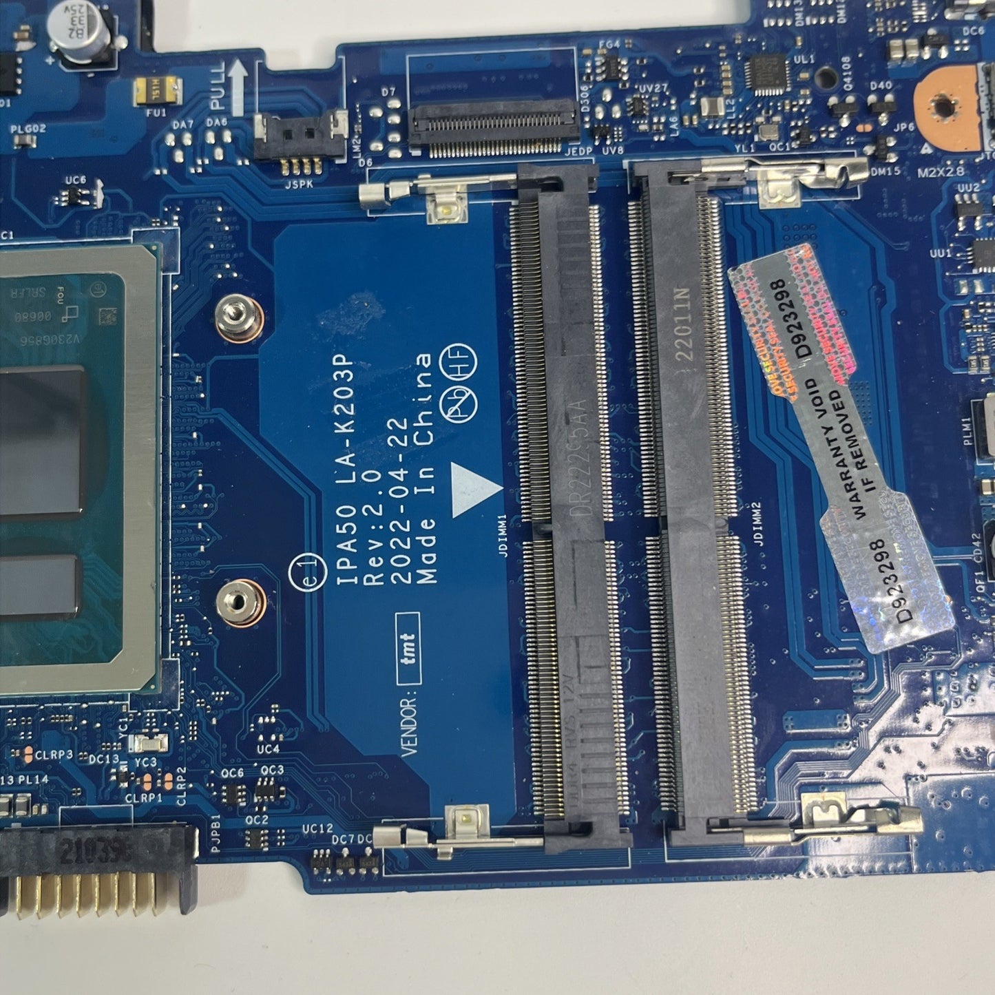Genuine HP Notebook 250 G9 Intel Core i5-1235U Is Motherboard GPI52 LA-K203P