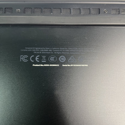 Razer Blade 15 RZ09-0328 I7-10th GEN RTX 2060 16 GB RAM 512GB SSD GOOD BATTERY