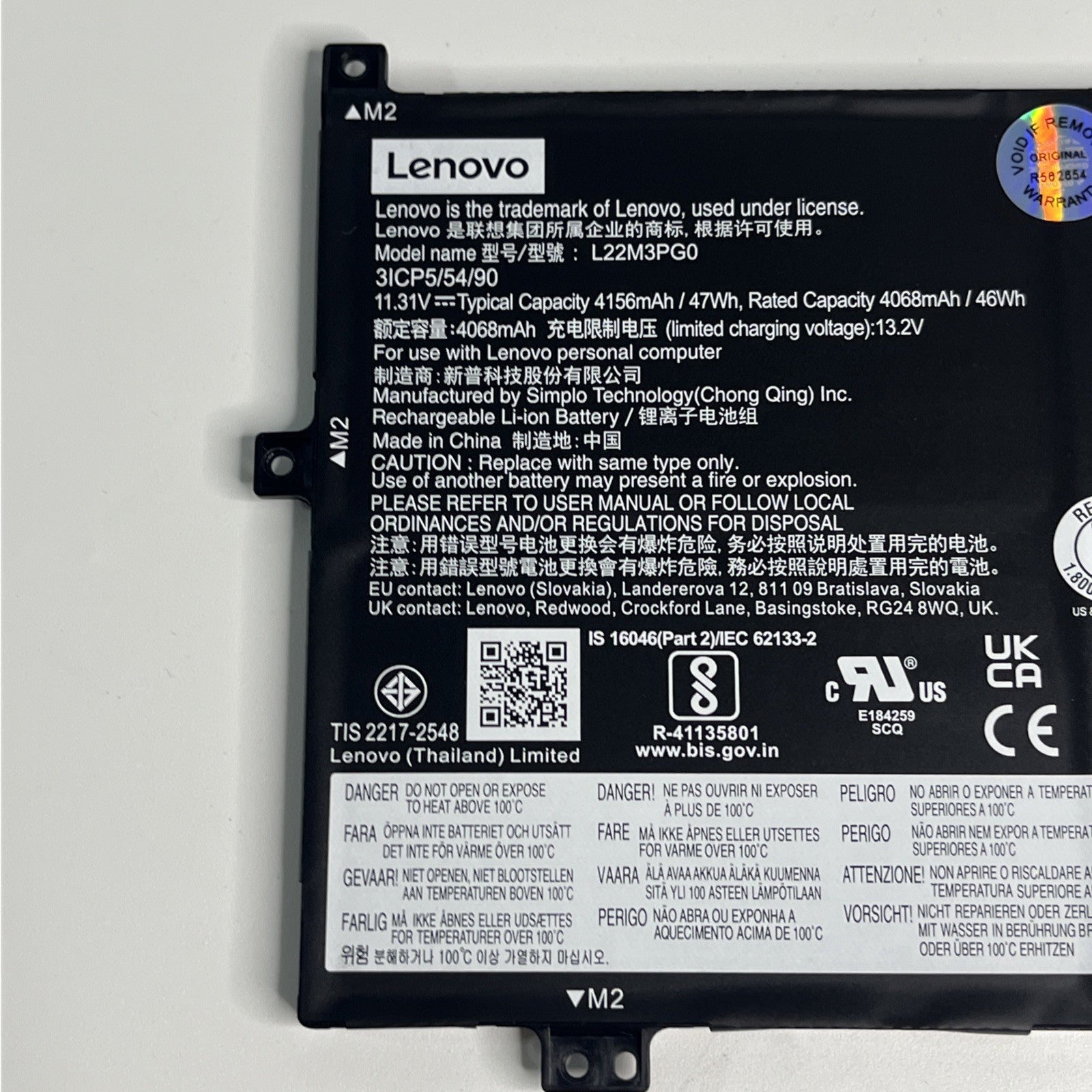 Genuine Lenovo Ideapad Slim 3 14M868 Battery L22D3PG0 L22M3PG0 L22C3PG0 L22X3pg0