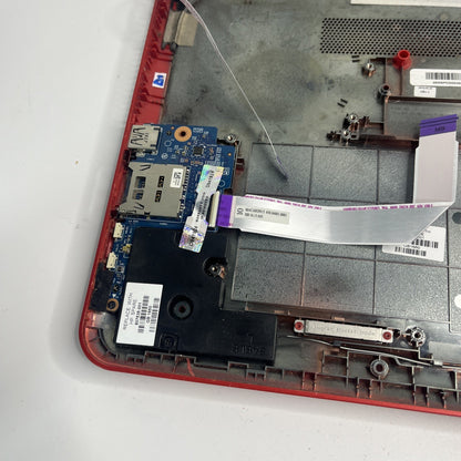 Genuine Red Hp Pavilion 15-BK060SA Bottom Base Cover Case, Speakers+ Usb Board.