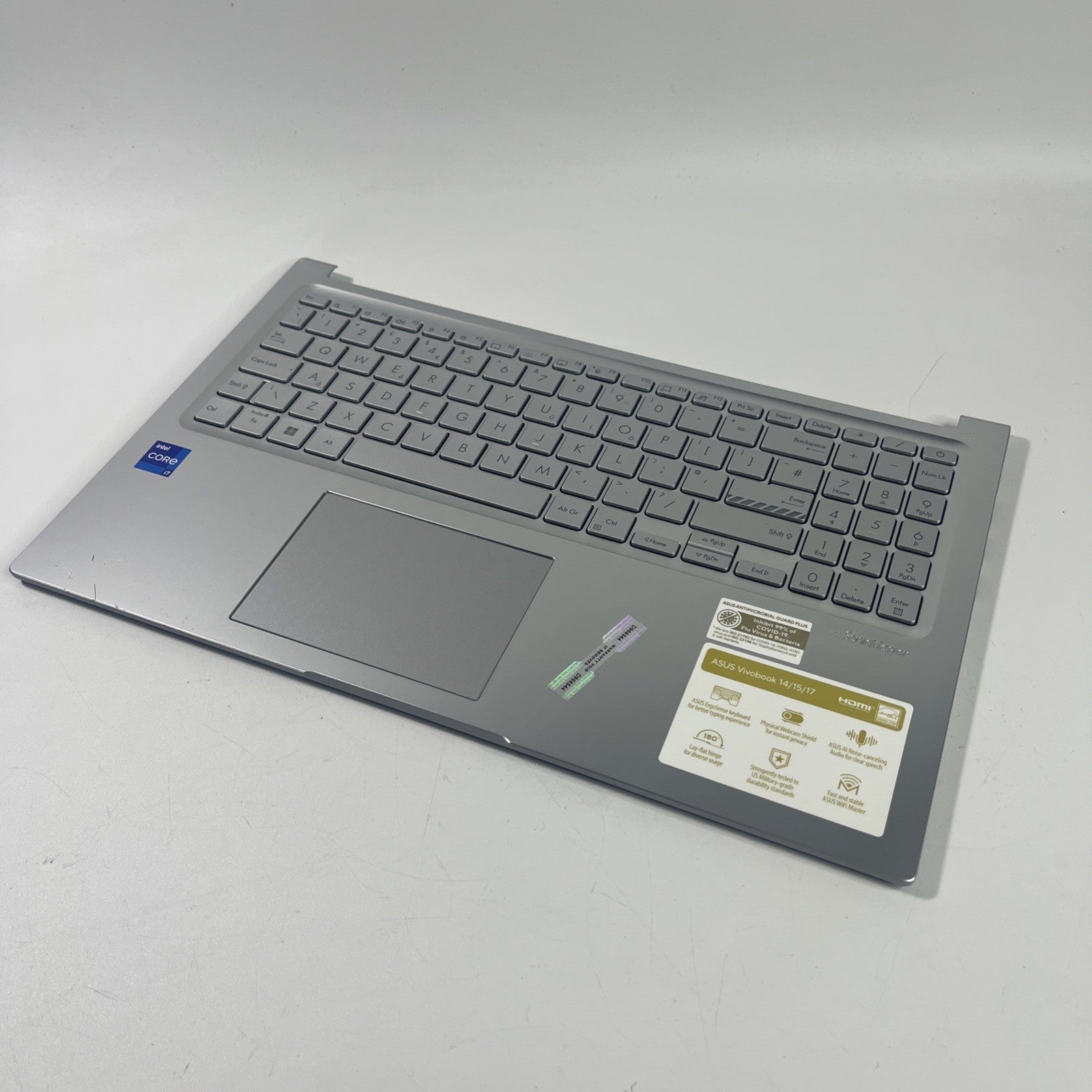 Genuine Silver Asus Vivobook 15 X1504ZA Palmrest, Keyboard& Speaker 13N1-GVM0401