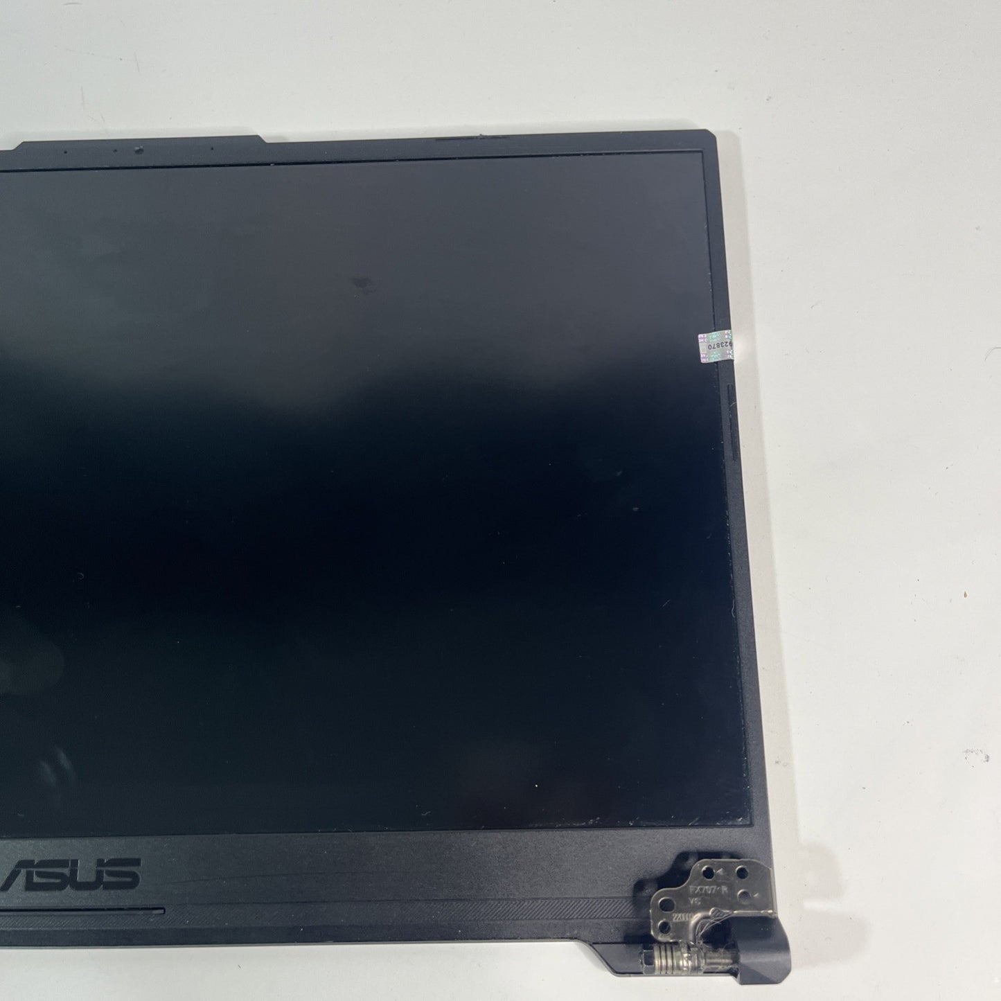 Black ASUS TUF Gaming F17 FX707ZC4 Complete Top Lid And Screen. Damaged Cable