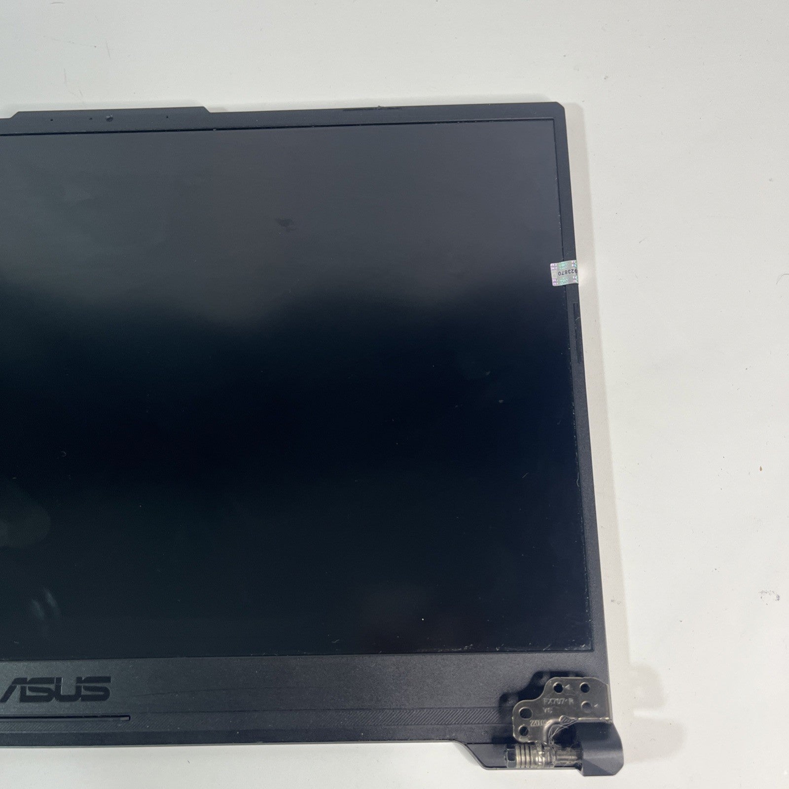 Black ASUS TUF Gaming F17 FX707ZC4 Complete Top Lid And Screen. Damaged Cable
