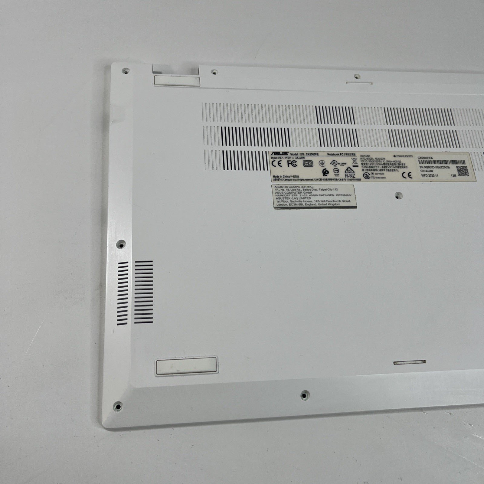 Genuine Asus Chromebook CX5500FE Base Bottom Cover 13N1-BRA0221