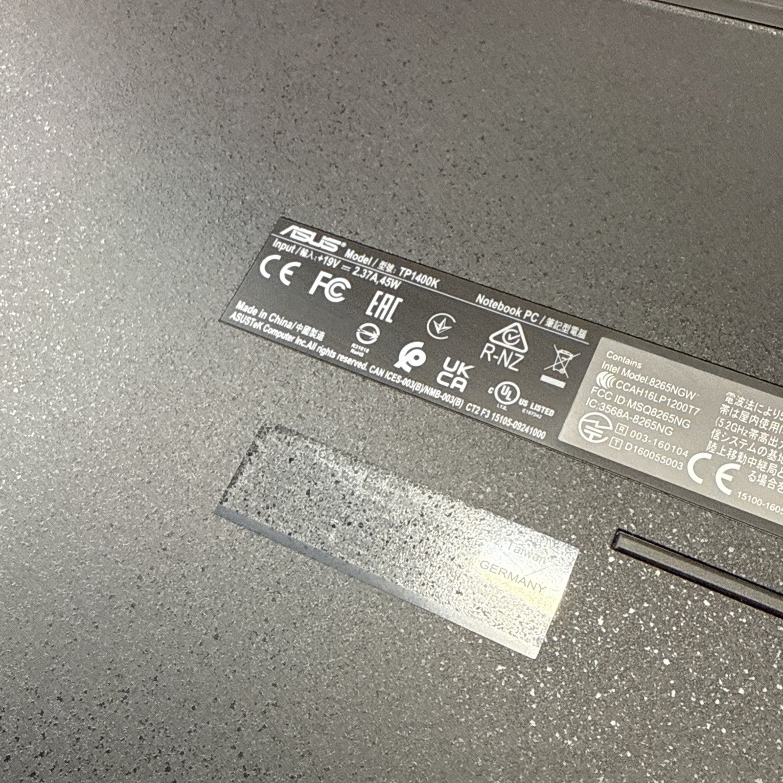 Asus Vivobook Go 14" Flip TP1400KA Base Bottom Cover Lower Case 13N1-E8A0201