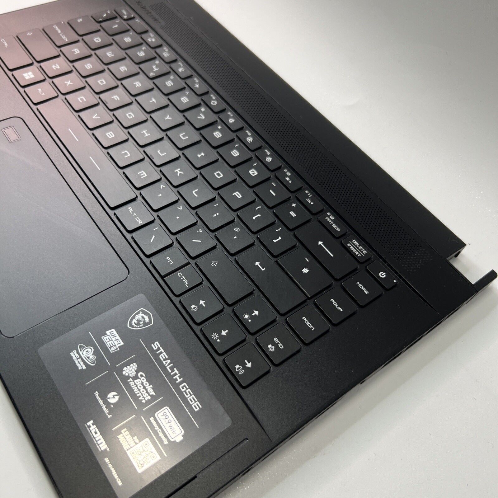 MSI Stealth GS66 MS-16V1 Complete Palmrest UK Keyboard Touchpad Speakers Black