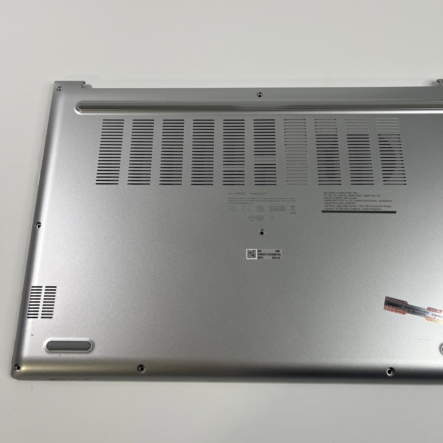 Genuine Silver Asus Vivobook 16 M1603Q bottom base 13N1-FDA0A11