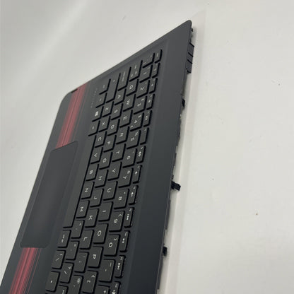 Genuine HP Pavilion 15-BK Series 15-BK060SA Palmrest Touchpad Keyboard Black/Red
