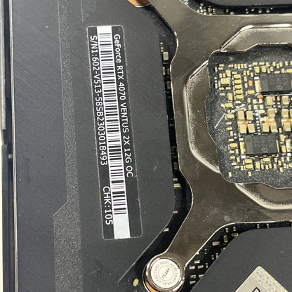MSI GeForce RTX 4070 OC VENTUS 2X OC 12GB GDDR6 Graphics Card. Dead