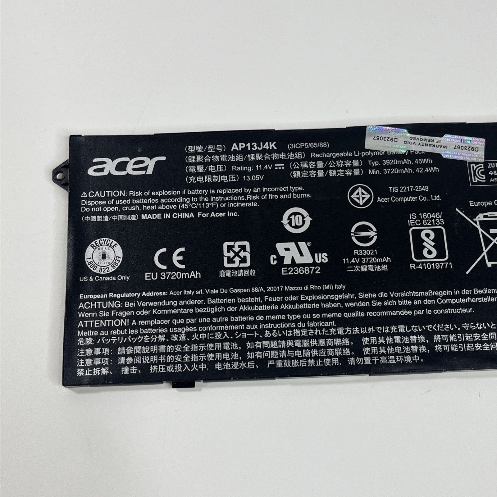 Genuine Asus Chromebook CB3-431 Series AP13J4K Laptop Battery Good Health