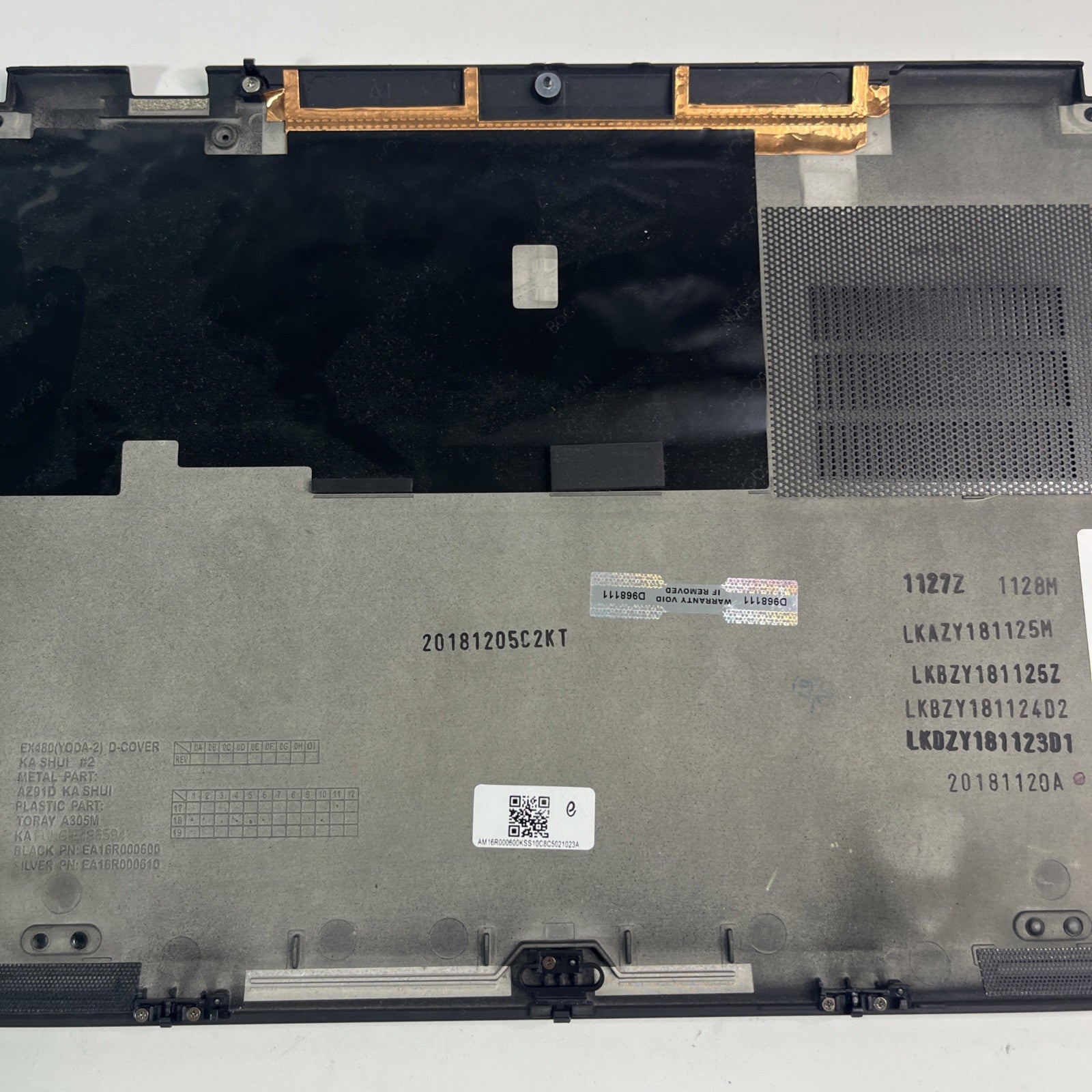 Genuine black ck Lenovo ThinkPad X1 Carbon 6th Gen Bottom Base Cover. #G A