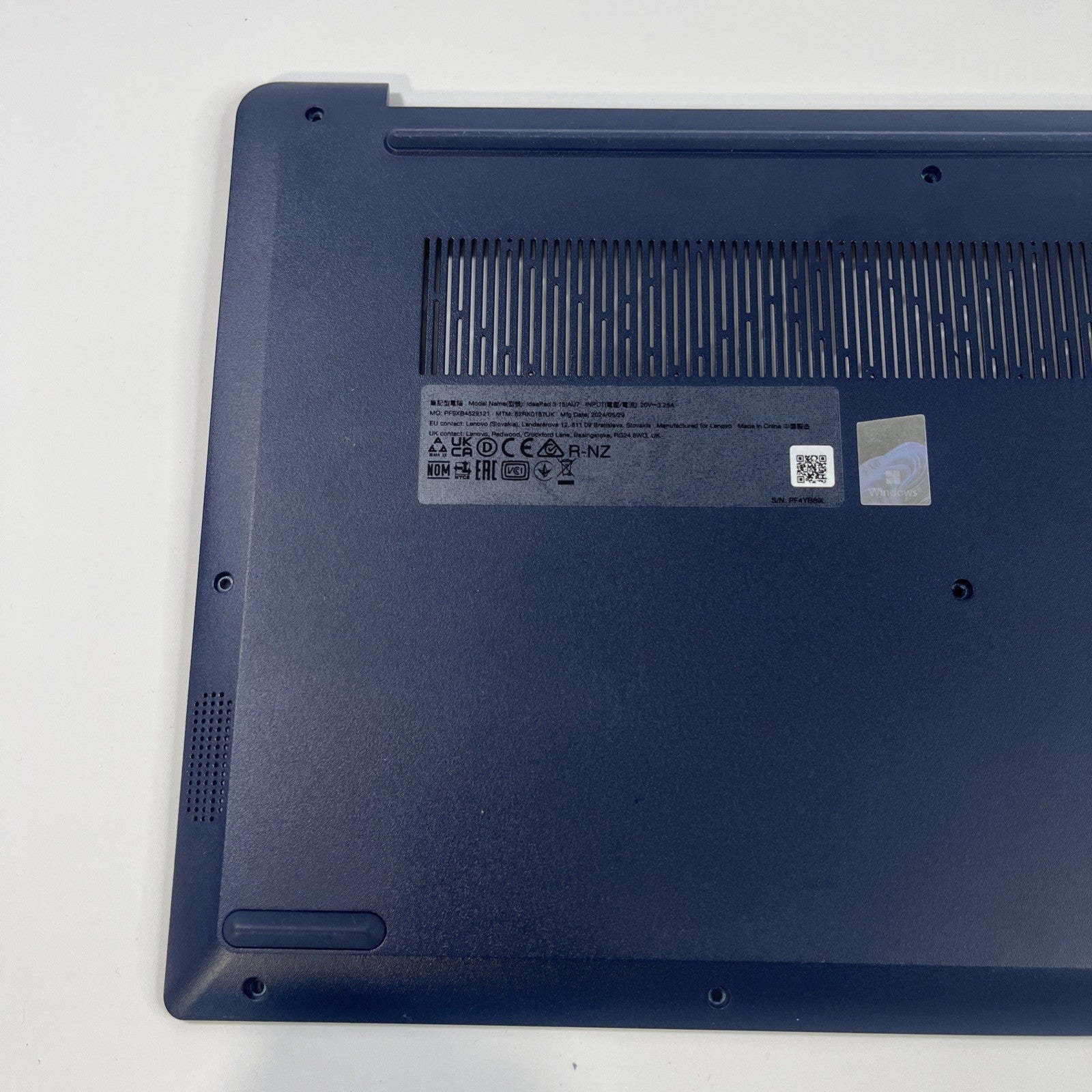 Genuine Lenovo Ideapad 3 15IAu7 Bottom Base Cover Blue Grade A AP2JD000470