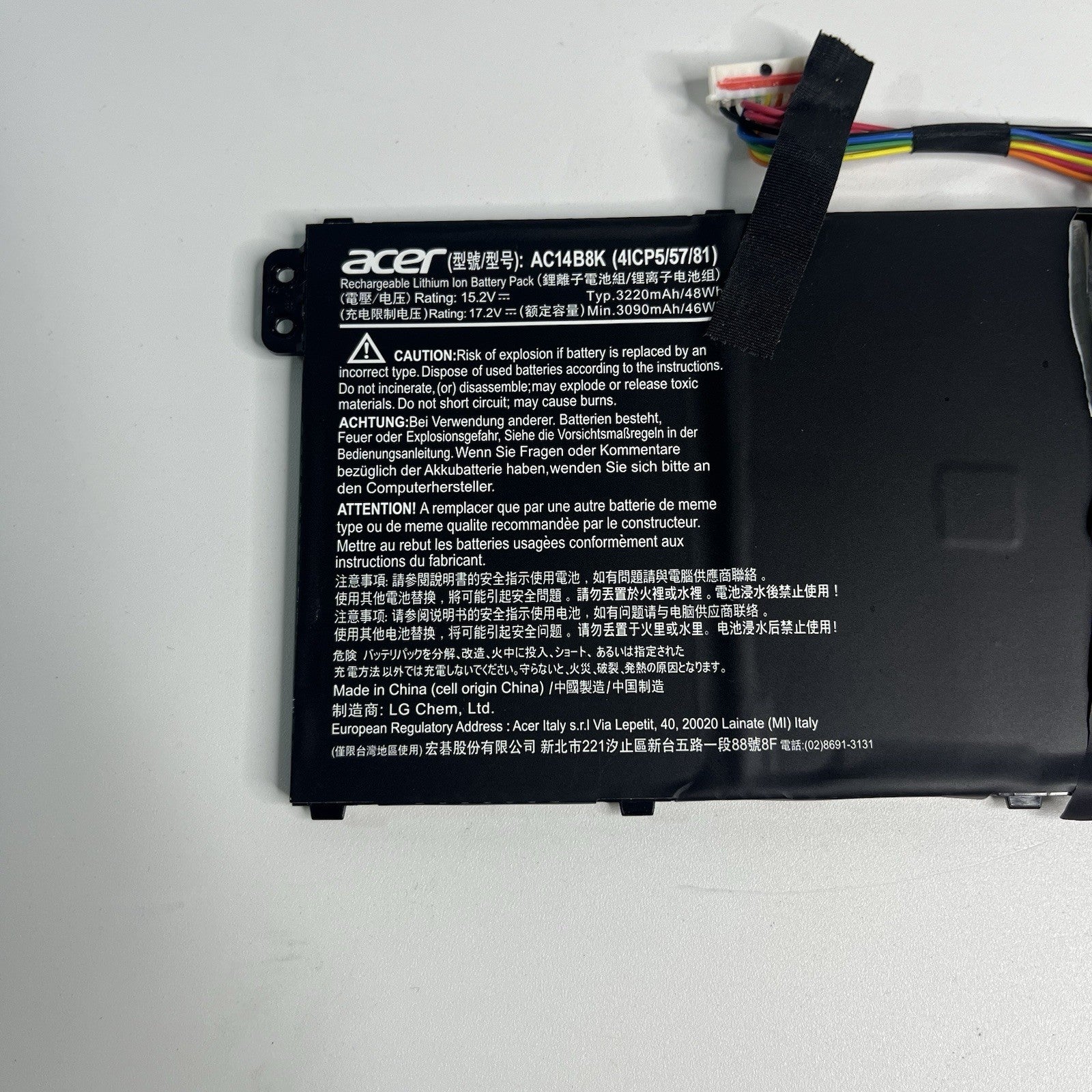 Genuine Acer Nitro 5 AN515-52 Battery 3220mAh 48Wh AC14B8K