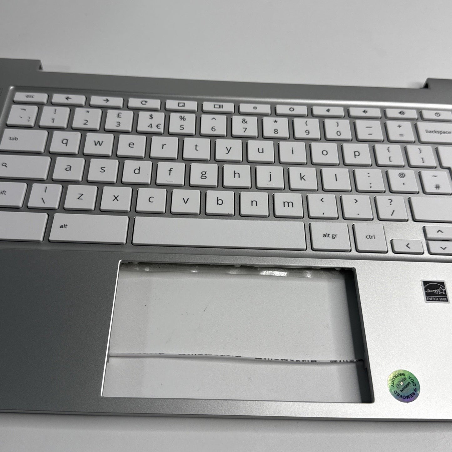 HP Chromebook 14A-NA0001sa Palmrest Cover Keyboard UK Sliver Speakers Genuine