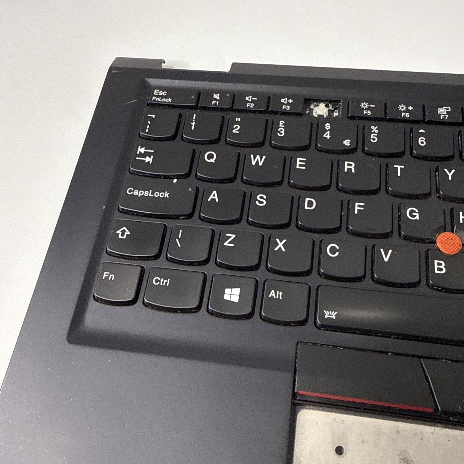 Genuine Lenovo x390 yoga Palmrest Assembly UK Keyboard (1 Key Missing)