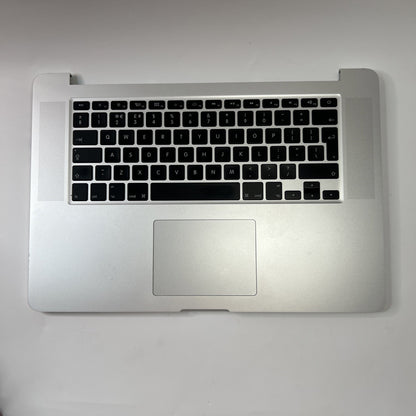 Macbook Pro Retina A1398 15" Mid 2015 Palmrest UK Keyboard Touchpad Silver