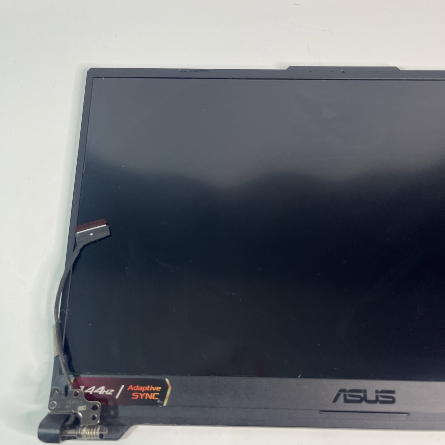Black ASUS TUF Gaming F17 FX707ZC4 Complete Top Lid And Screen. Damaged Cable