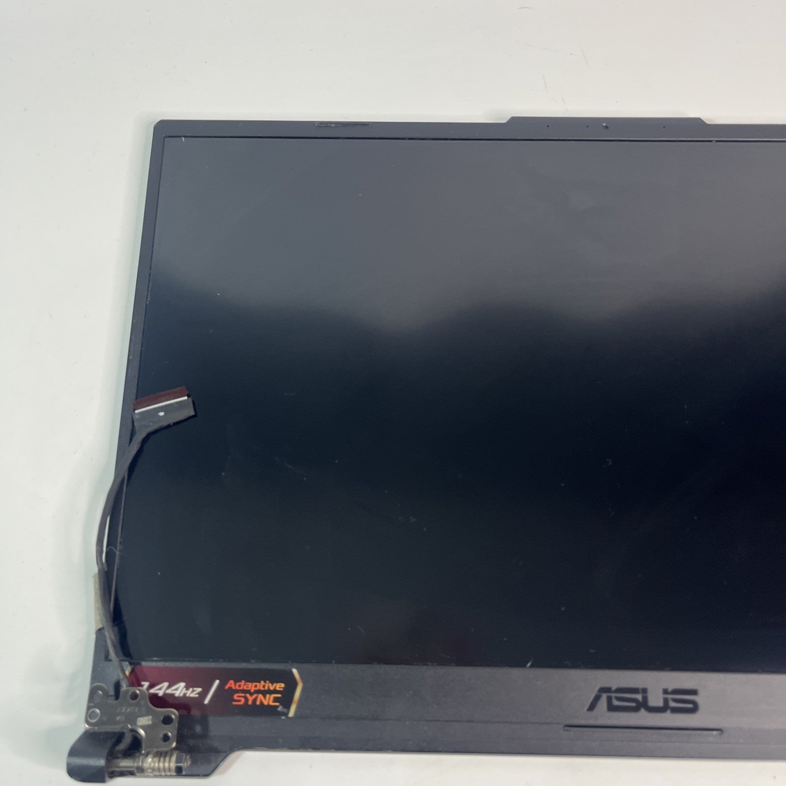 Black ASUS TUF Gaming F17 FX707ZC4 Complete Top Lid And Screen. Damaged Cable